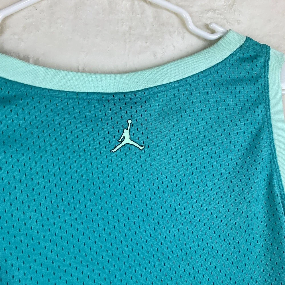 Jordan Basketball Jersey Men XL Teal Mesh Jumpman 23 Nike Athletic Streetwear
